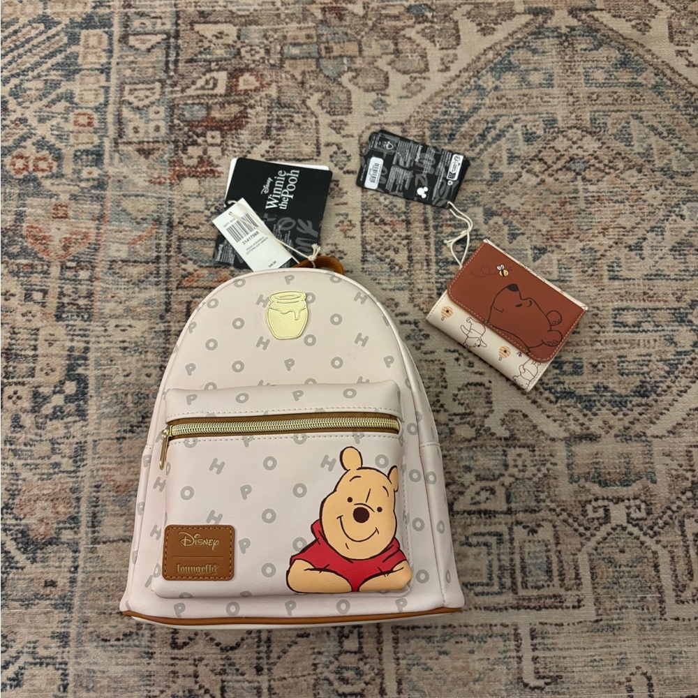 Loungefly Winnie the Pooh Backpack and Wallet NWT